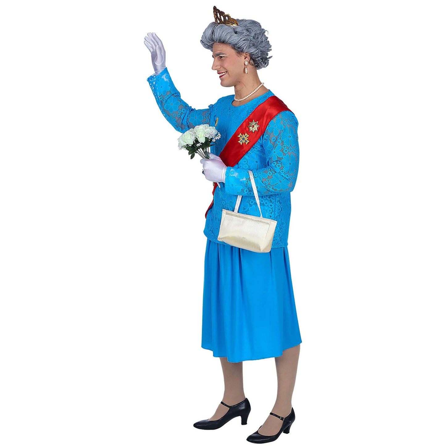 W WIDMANN MILANO Party Fashion - Queen Costume for Men, Drag Queen, Theater, Animation, Celebrity, English, Carnival