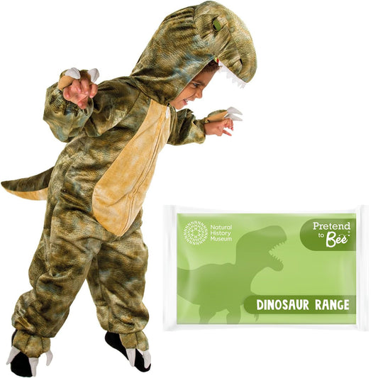 PRETEND TO BEE T-Rex Dinosaur Dress Up Costume for Kids, Official Natural History Museum, Onesie, 3-5 Years