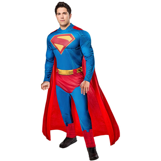 Official DC Deluxe Superman Costume - Adult Superhero Fancy Dress