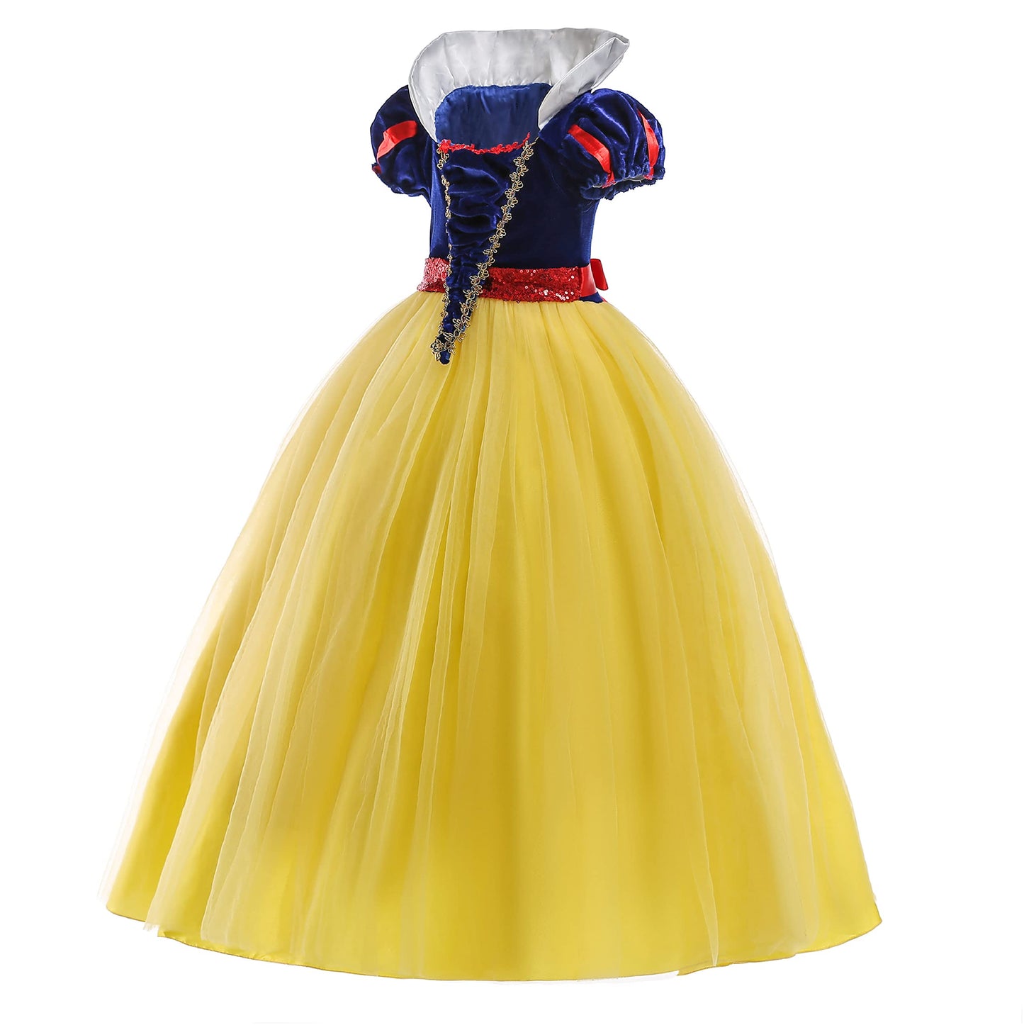 ELSA & ANNA Princess Costumes for Girls - Snow Queen Fancy Dress for Girls - Princess Dress Up - Girls Fancy Dress for Parties, Birthdays, Cosplay & Halloween - Fancy Dress Girls - 6-7 Years SNWYEL04