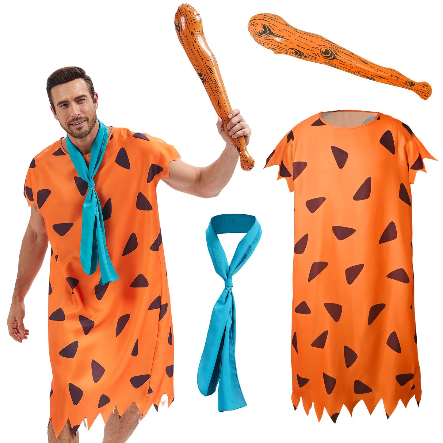 Halloween Adult Caveman Cosplay Costume Prehistoric Stone Age