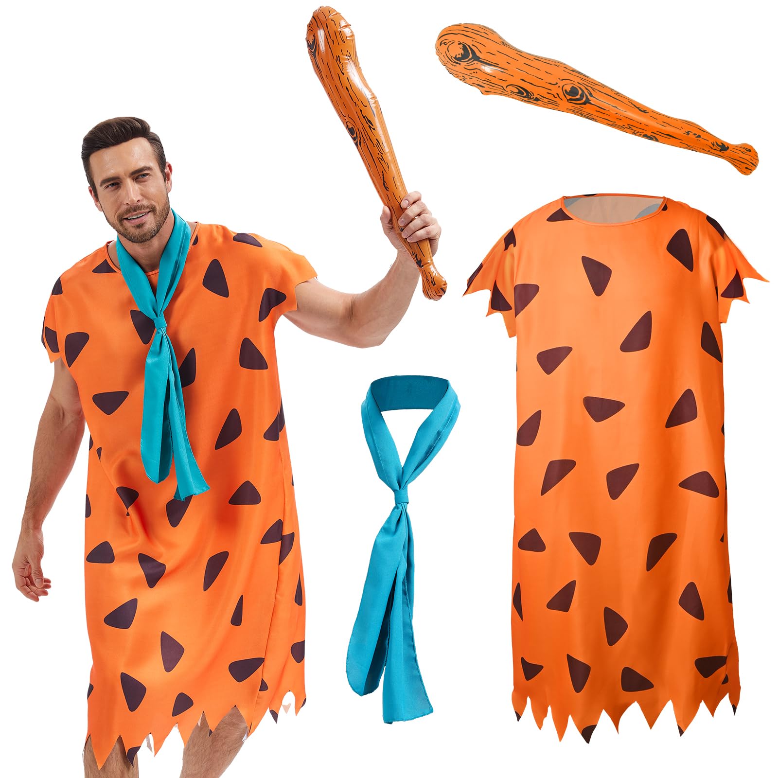 Halloween Adult Caveman Cosplay Costume Prehistoric Stone Age