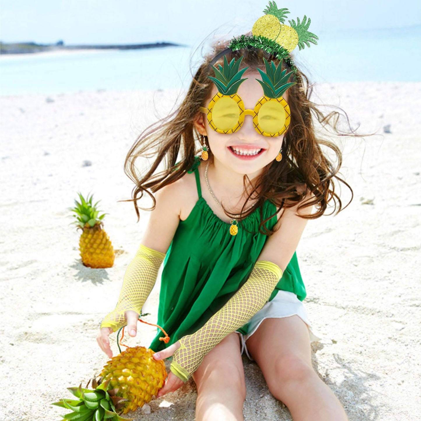 Pineapple Costume Set - Hawaiian Fancy Dress Set - Pineapple Crown (image 6)