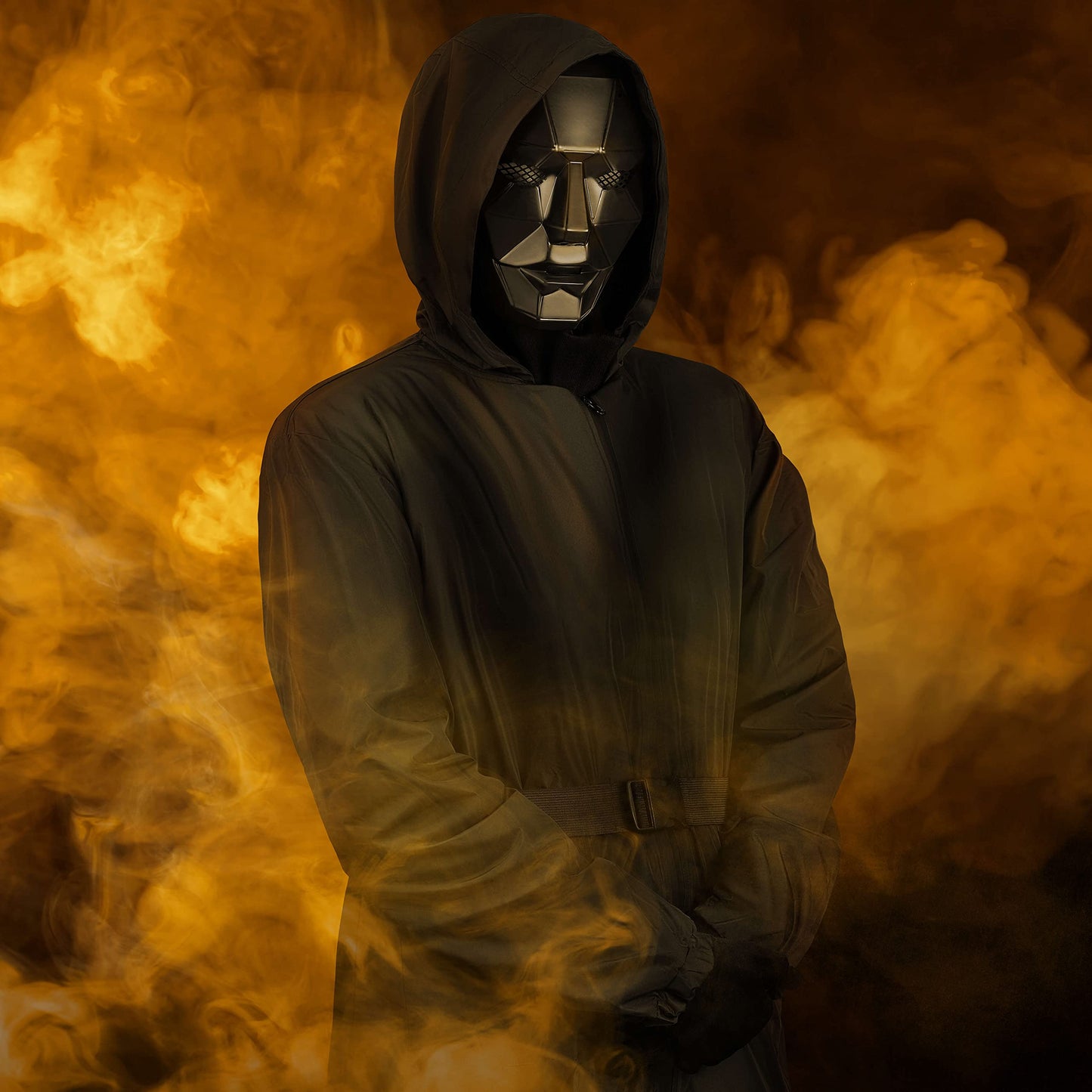 Balinco The Game Mask + Balaclava + Black Gloves + 1x Game Card for Halloween, Carnival & Carnival as Costume for Men & Women (Boss)