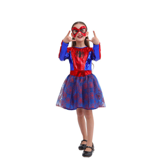 Sincere Party Girl's Spider Fancy Dress Up Costume with Eye-mask 5-6years