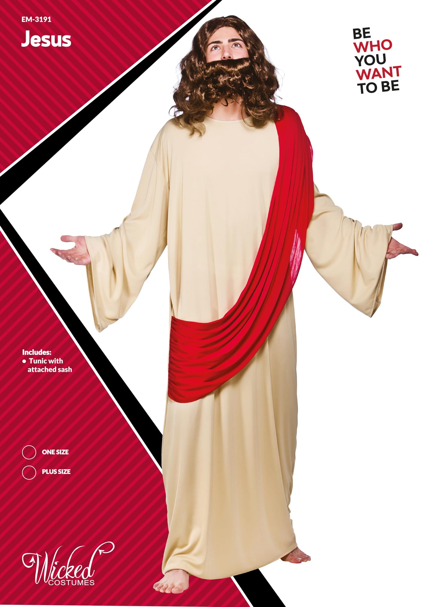 Wicked Costumes Mens Biblical Robe Fancy Dress Costume – Adult Religious Nativity & Historical Outfit for Easter, Parties & Events – Plus Size