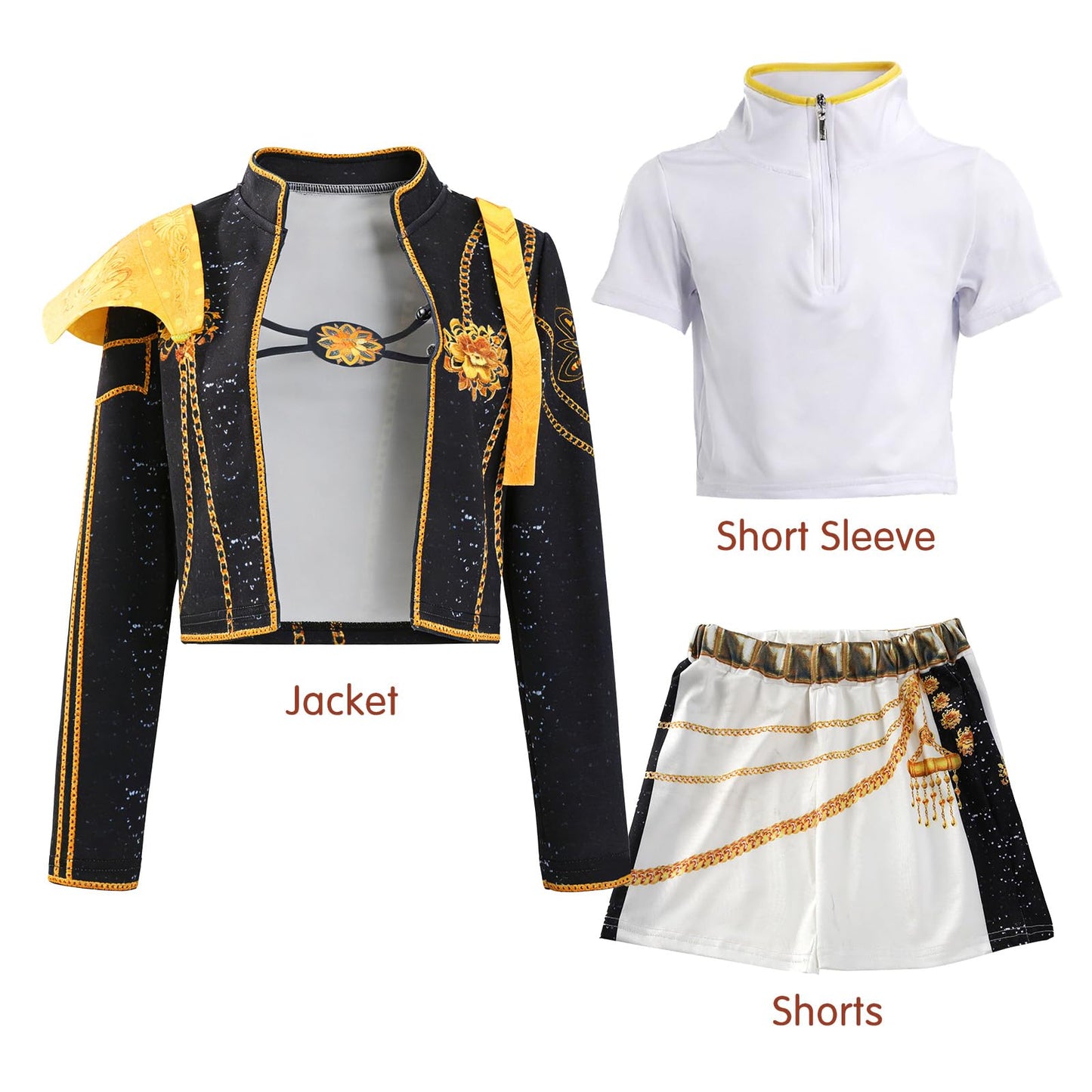 Anime Cosplay Costume Black Girls Uniform Outfits Set with Jacket