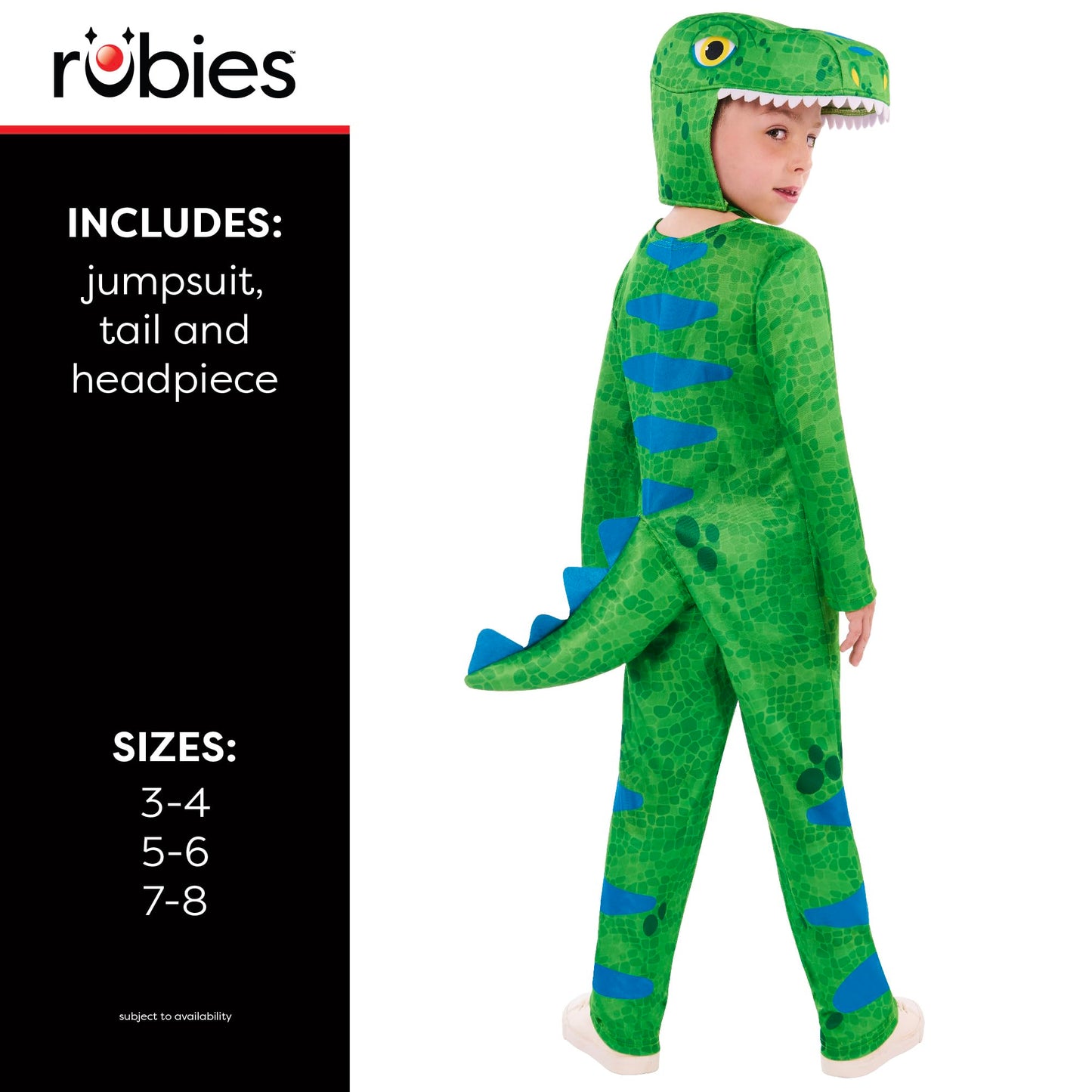 Rubies Official Friendly Dinosaur Costume, Childrens Fancy Dress, Size Age 5-6 Halloween