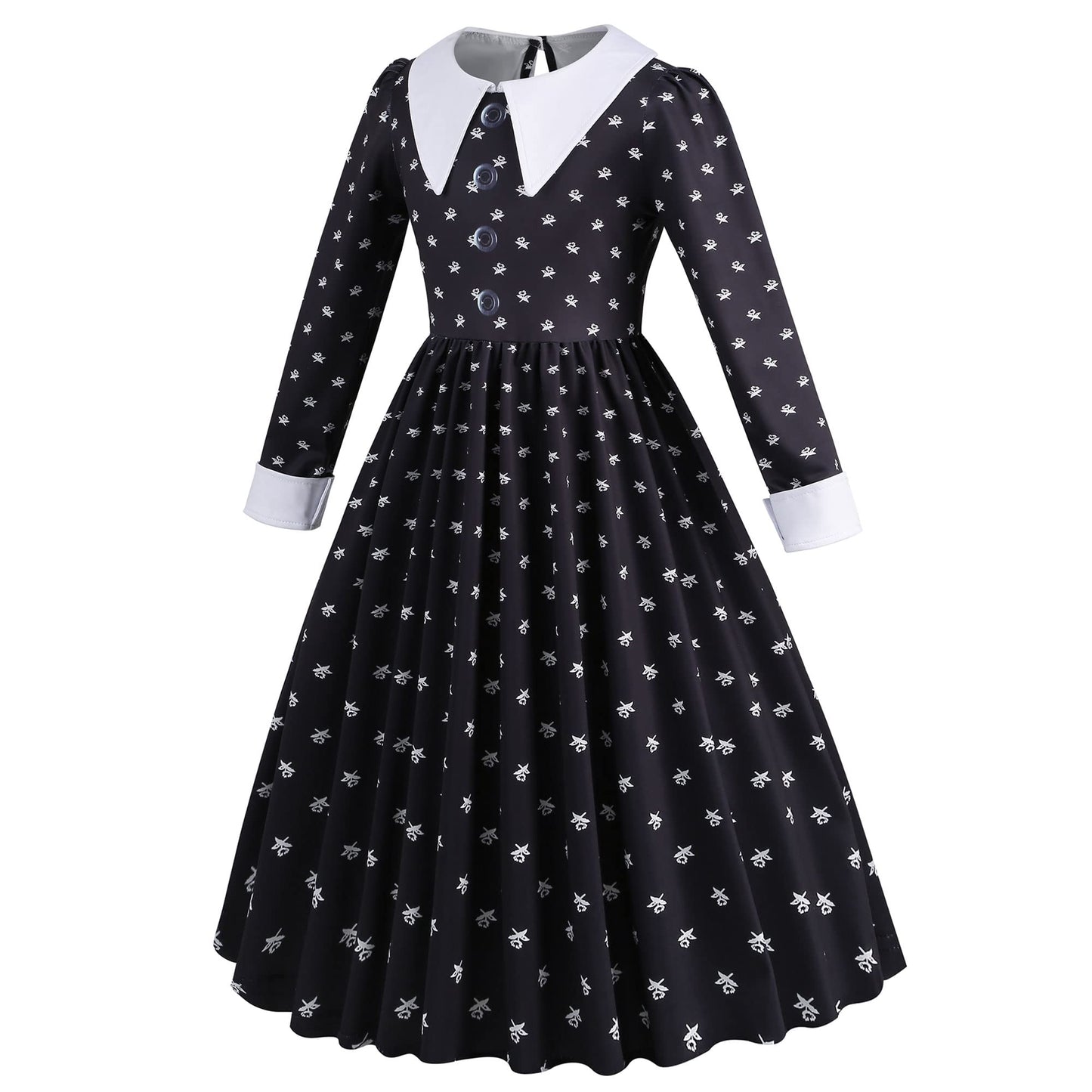Wednessday Costume Black Costume Girls Dress for Kids Black Girls Wednessday Kids Party Dresses 4-13 Years