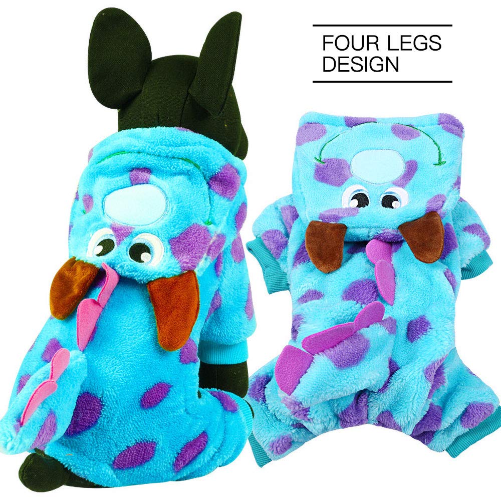 Soft Velvet Dog Clothes Winter Dog Hoodie Cute Pet Halloween