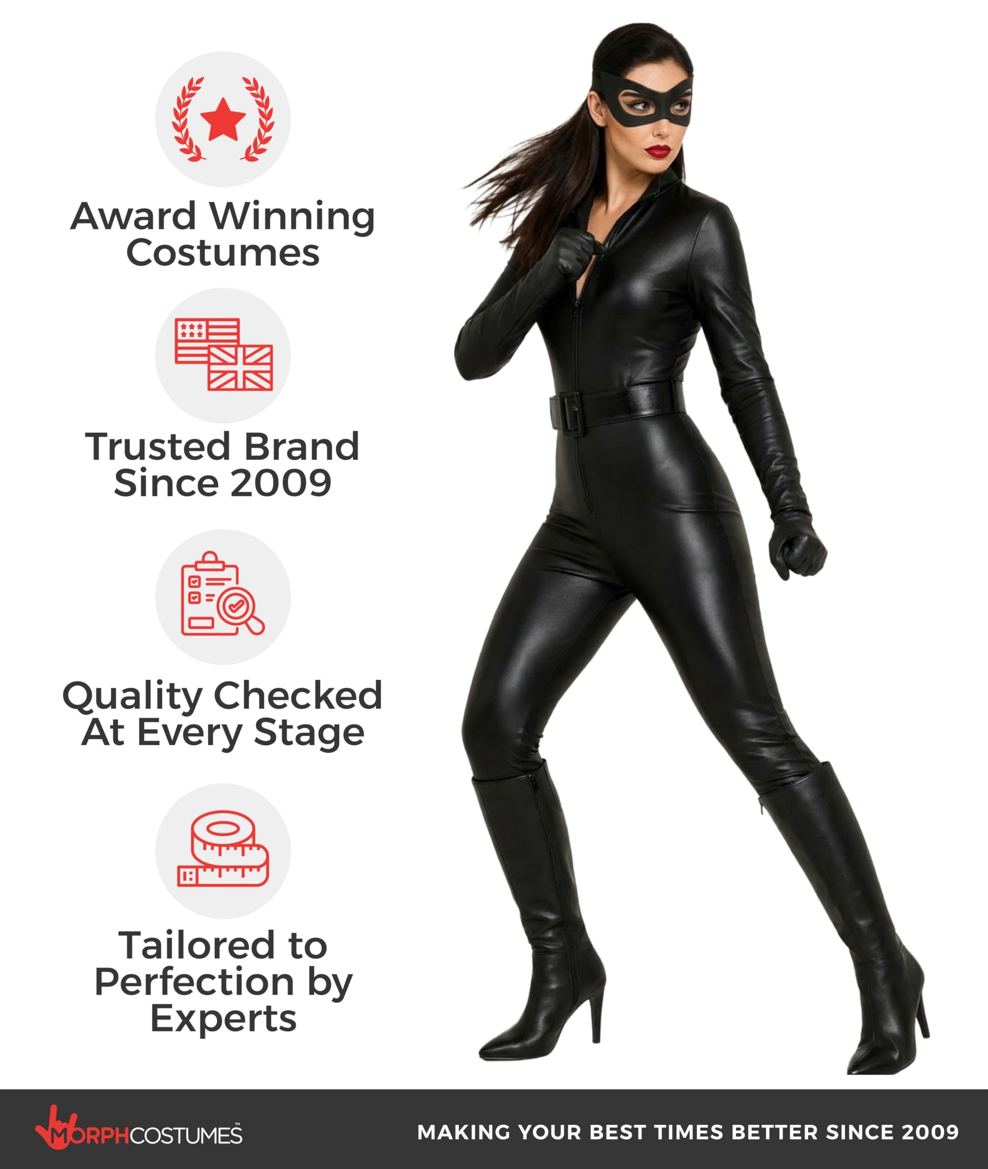 Black Cat Costume Adult - Black Catsuit for Women - Cat Costumes (image 5)