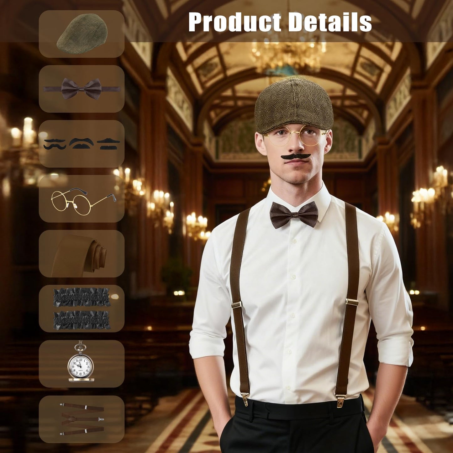 1920s Accessories for Men - Great Gatsby Costume Men - Old Man