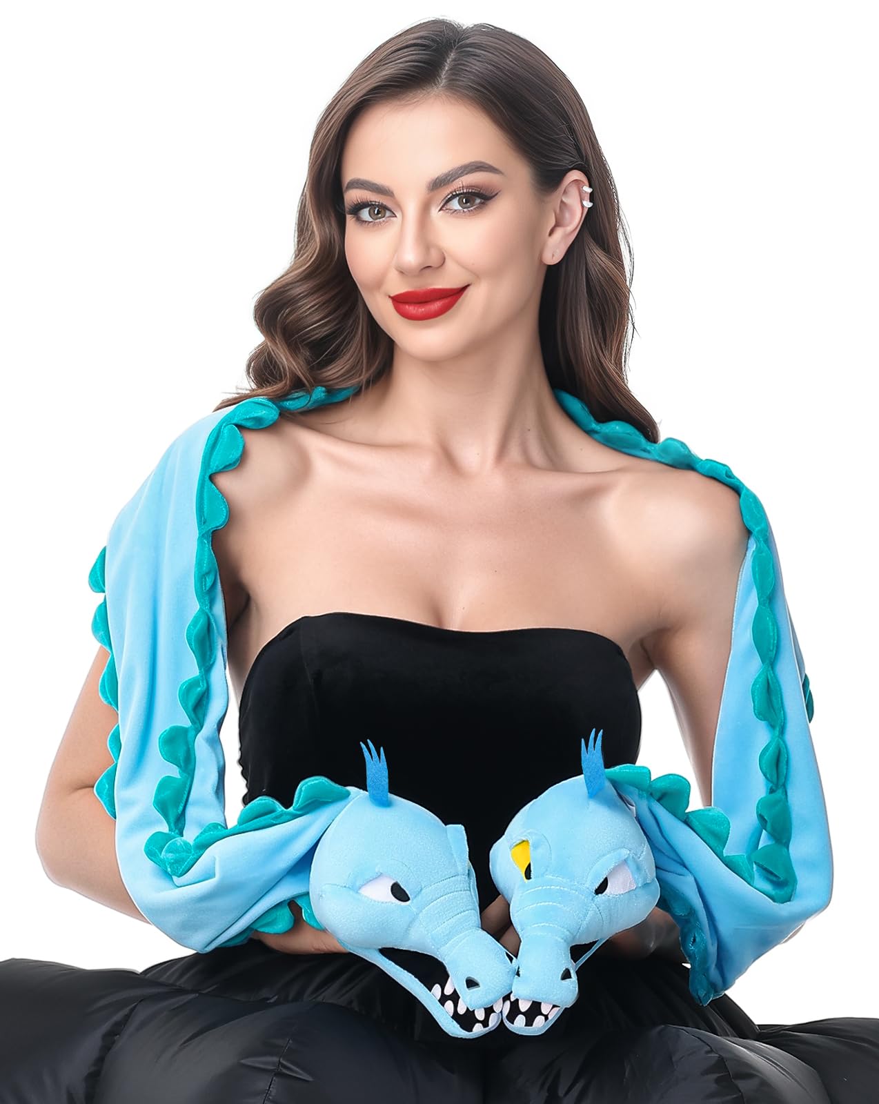 Halloween Eel Scarf Costume Women Accessories Long Witch Scarf Sea