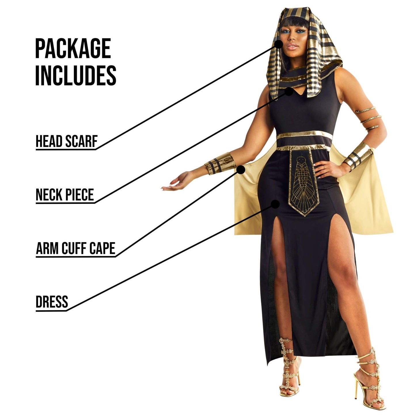 Cleopatra Costume Women - Egyptian Costume Womens - Greek Goddess