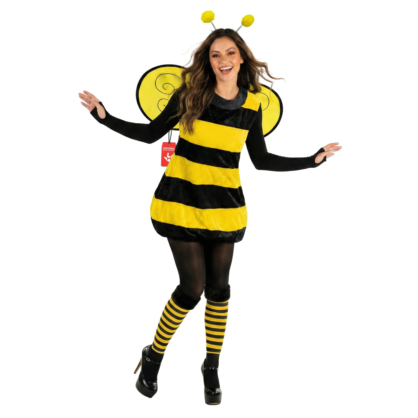 Women's Bee Costume Adult Bumblebee Halloween Outfit Queen Bee
