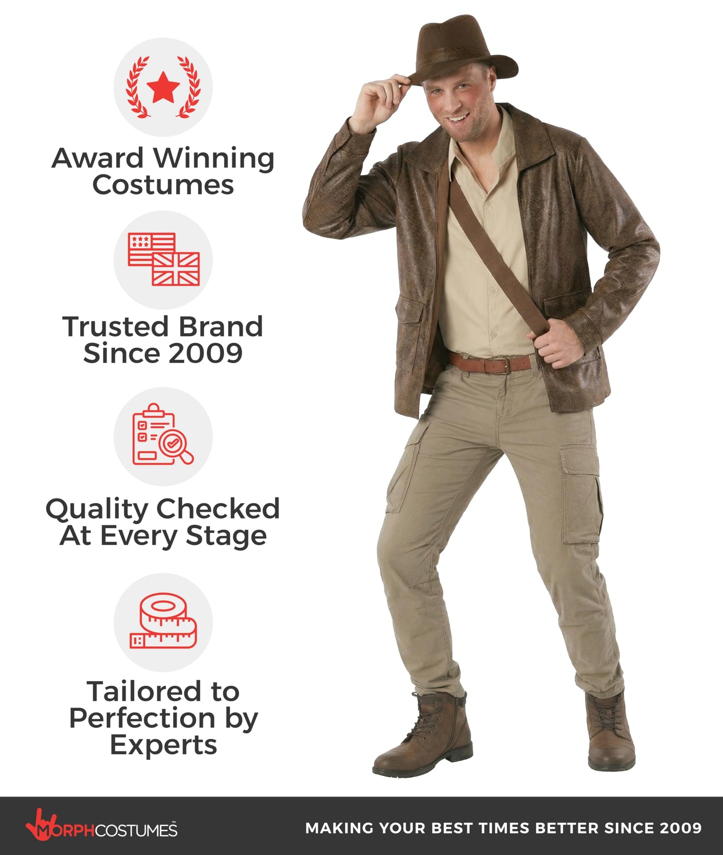 Archaeologist Costume Adult Halloween Outfit for Mens Action