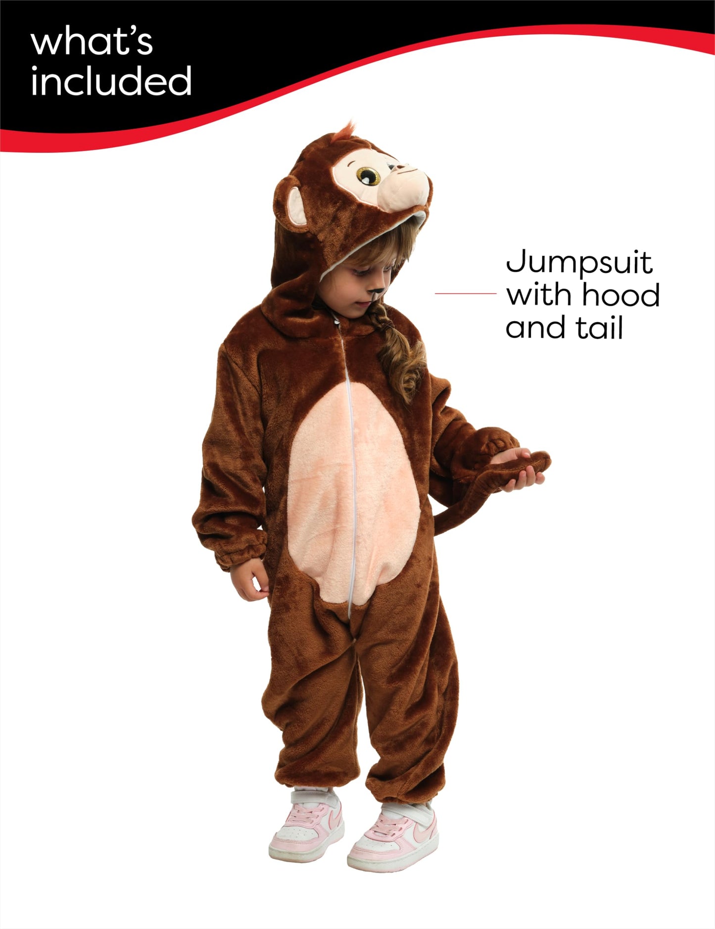 Rubies Boys Girls Jungle Costume with Hood and Tail for Carnival, Halloween, Parties and Birthdays