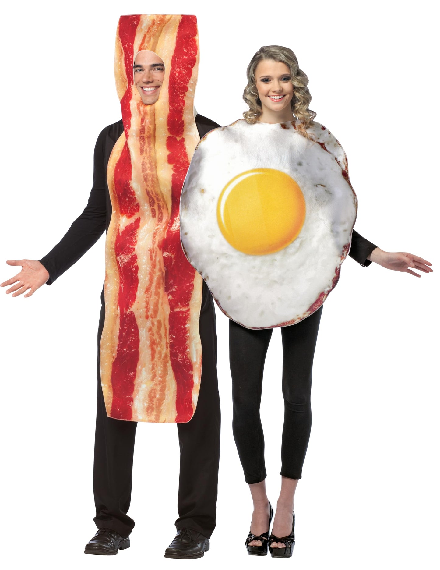 Imposta Costumes - Bacon Slice & Fried Egg Couples Halloween Costume Set, Adult, One Size