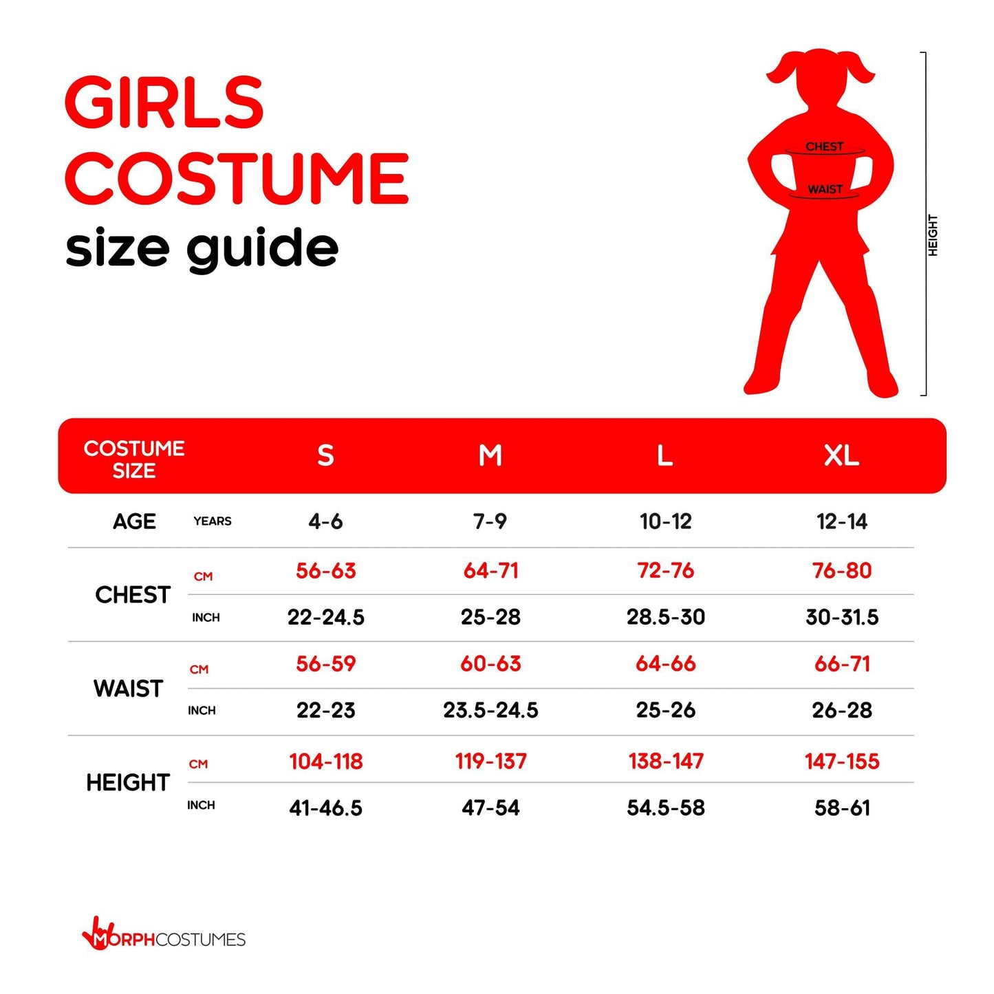 Morph Kids Hippie Vest Costume Dress - 70s Disco Outfit for Girls Halloween Costume, Retro Hippie Dress for Kids, Large
