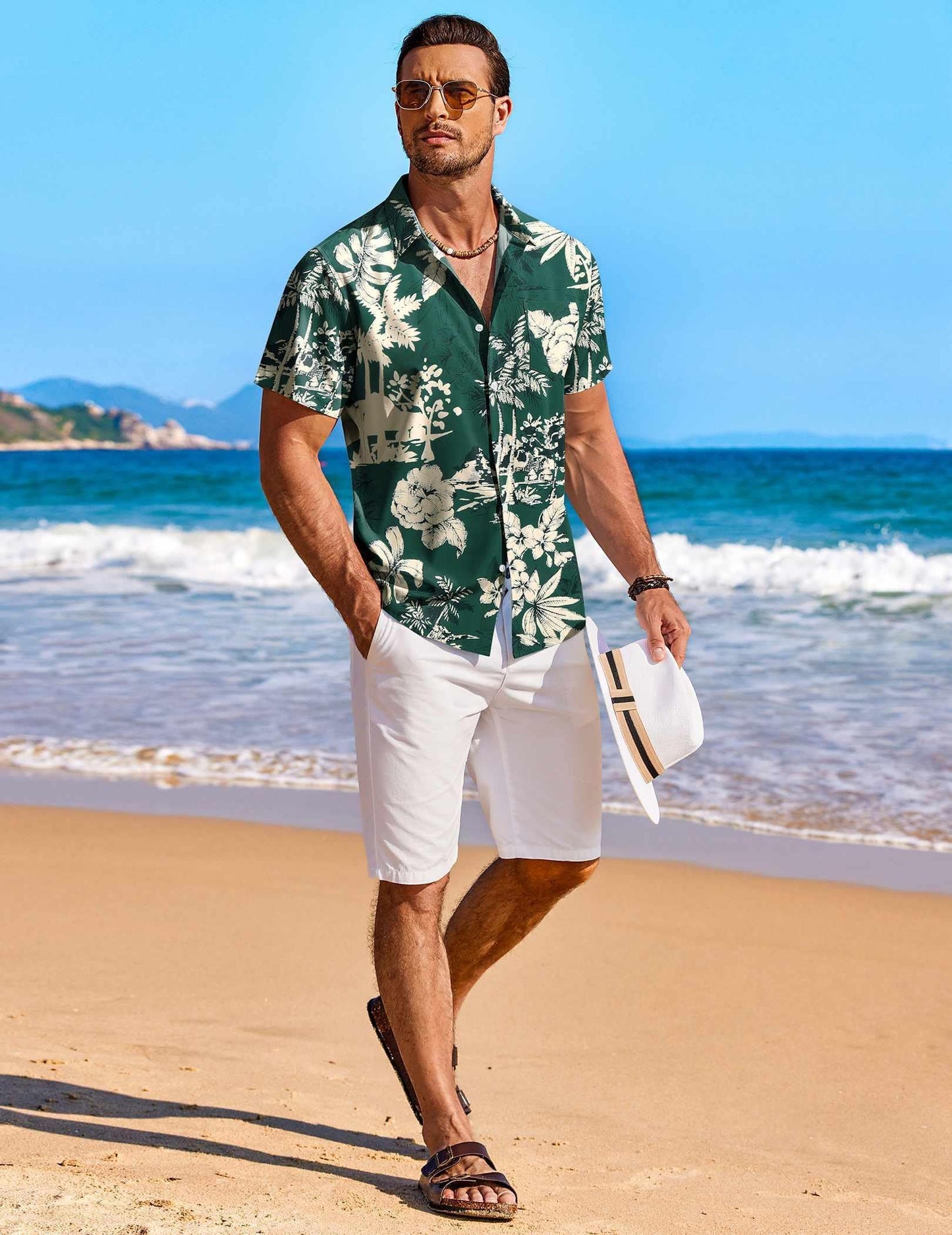 Men's Hawaiian Shirts Short Sleeve Summer Shirts for Men Tropical
