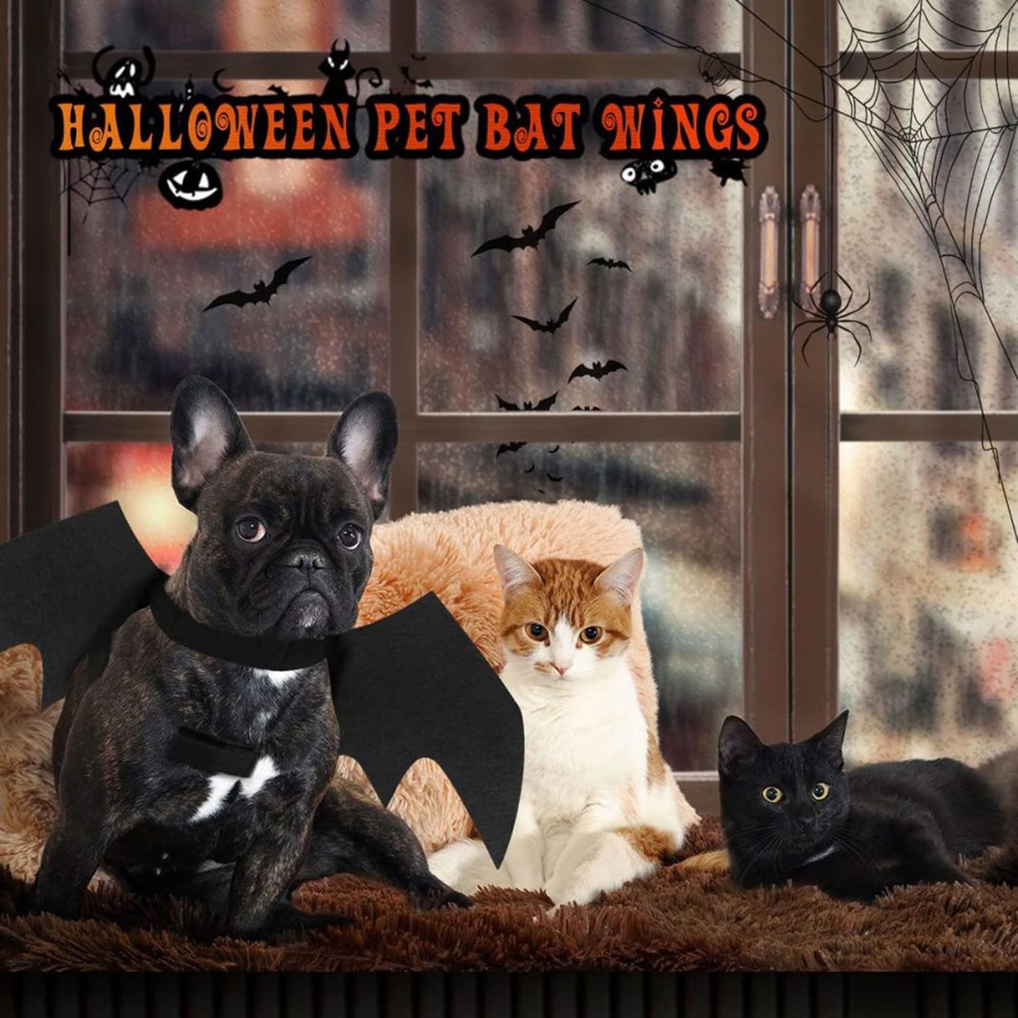 Halloween Pet Bat Wings Dog Funny Costume Cute Cat Dress Up