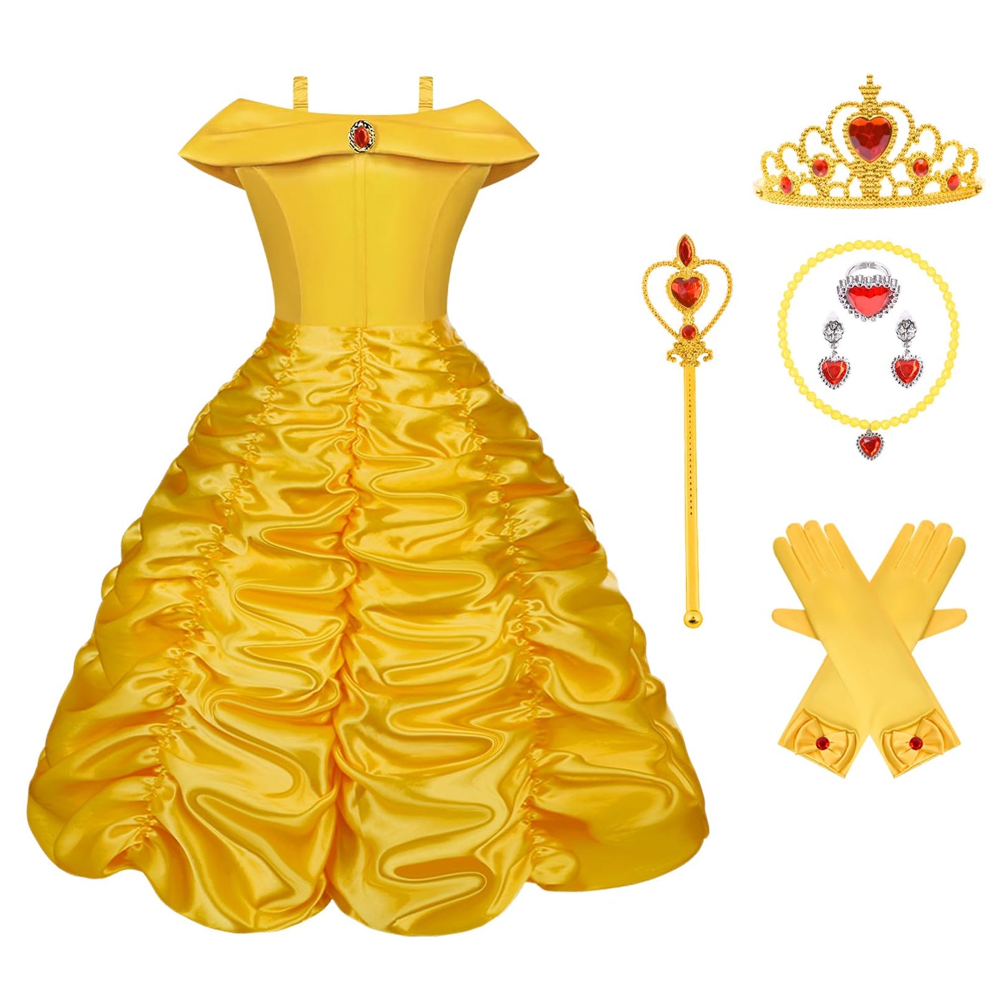 Princess Belle Costume Dress - Little Girl Princess Dresses - Fancy