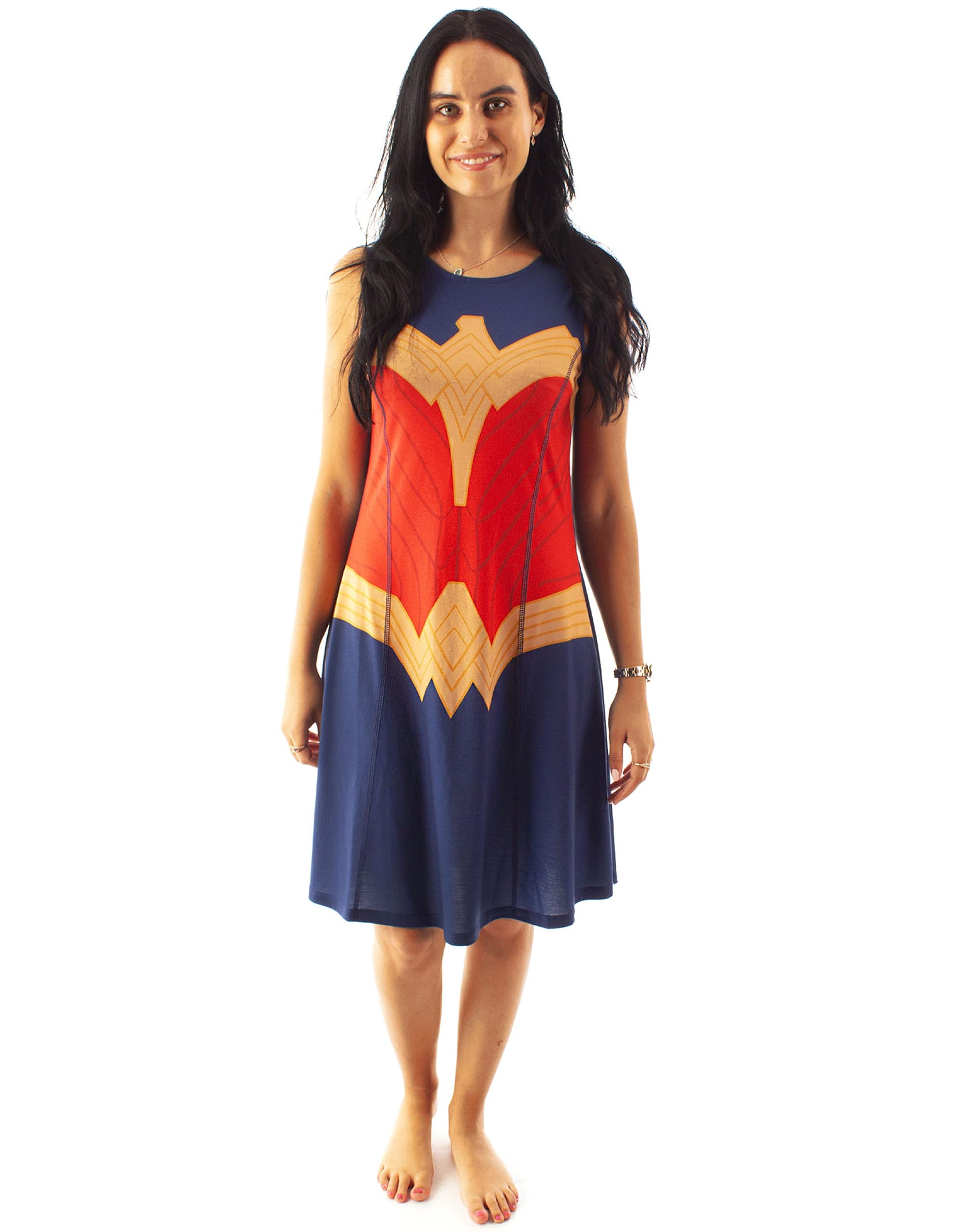 Wonder Woman Dress for Women Cosplay Dress Red or Blue Options (image 6)