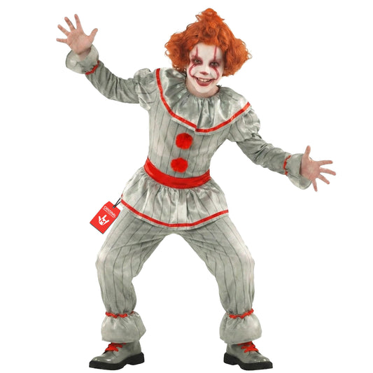 Morph Scary Clown Costume For Kids, Killer Clown Costume Boys, Boys Halloween Costumes For Kids 12-14 Years, X-Large