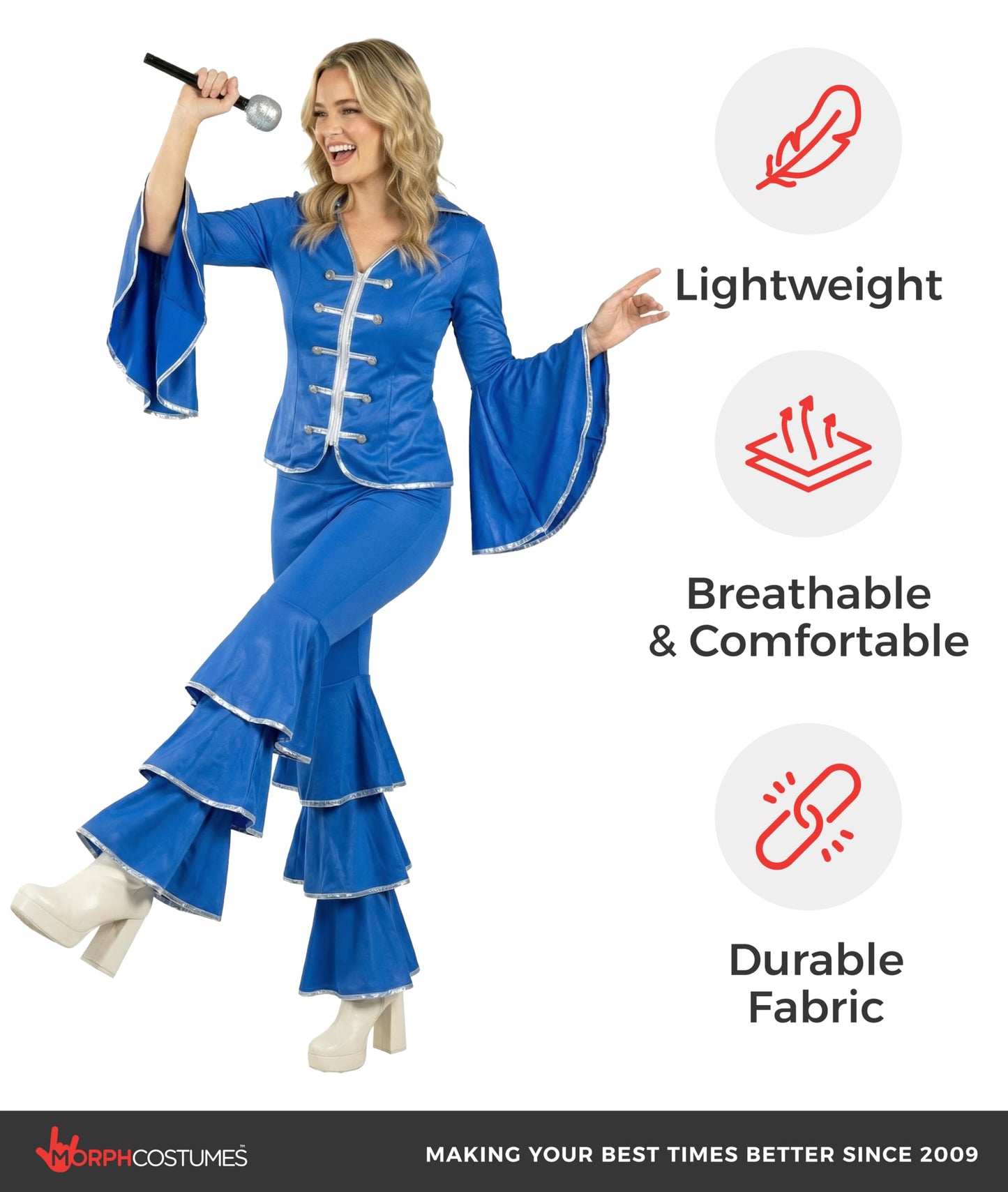 Dancing Queen Costume for Women - 70s Disco Outfit - 1970s Swedish (image 7)