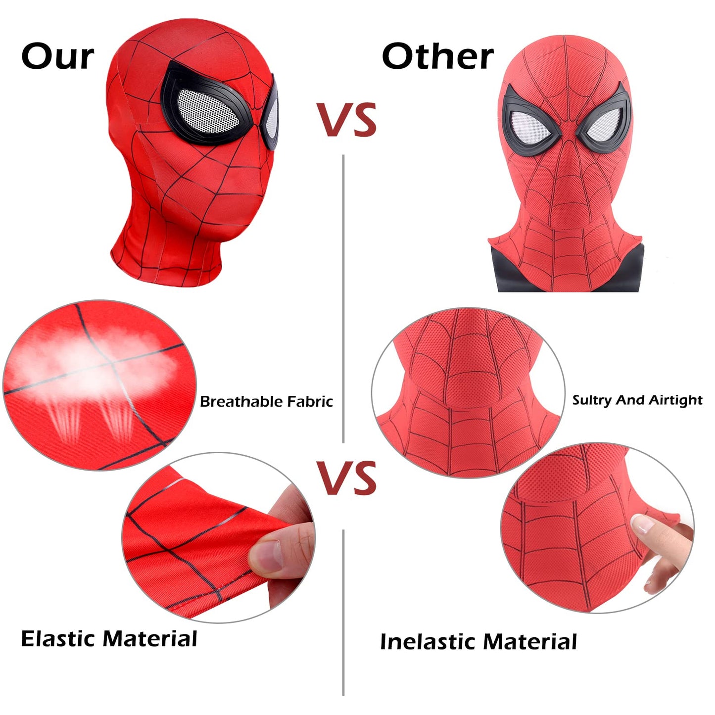 Takmor Superhero Mask, Hero Mask for Adult Women Men for Halloween Christmas Cosplay Movie Role Party Props