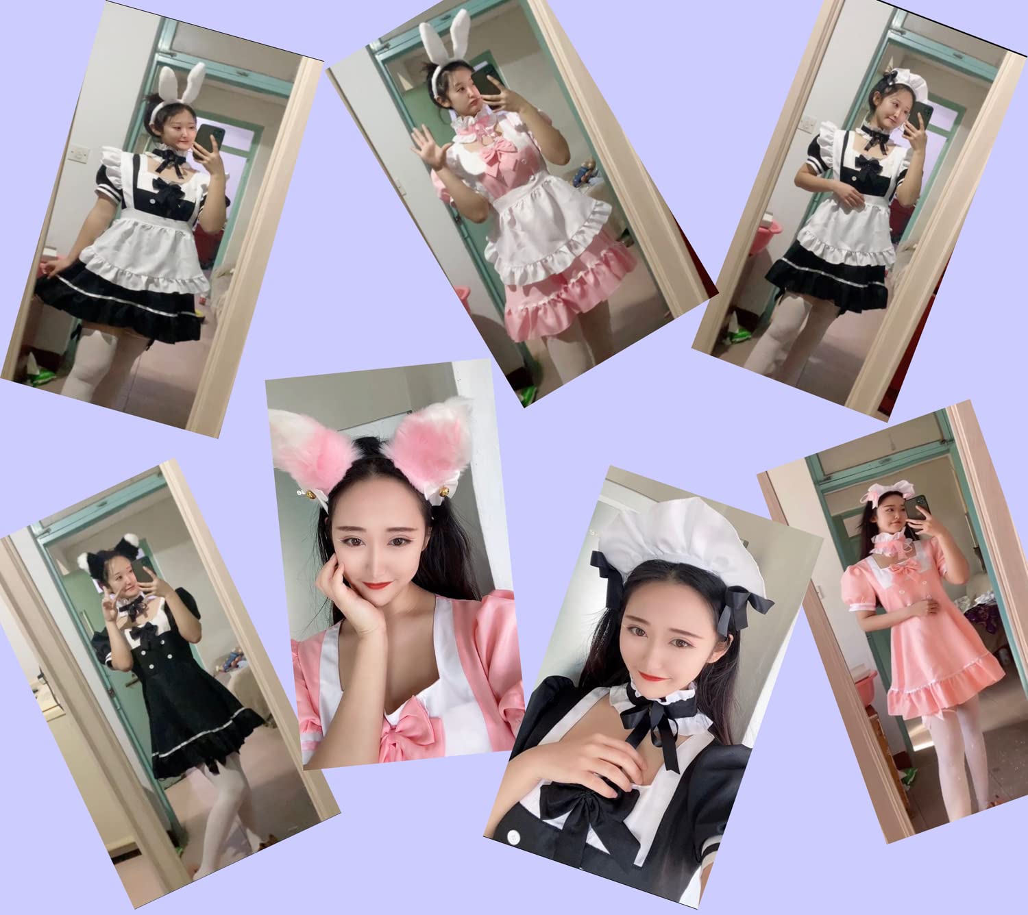 Anime French Women Bunny Maid Sweet Kawaii Costume Cosplay Dress (image 2)