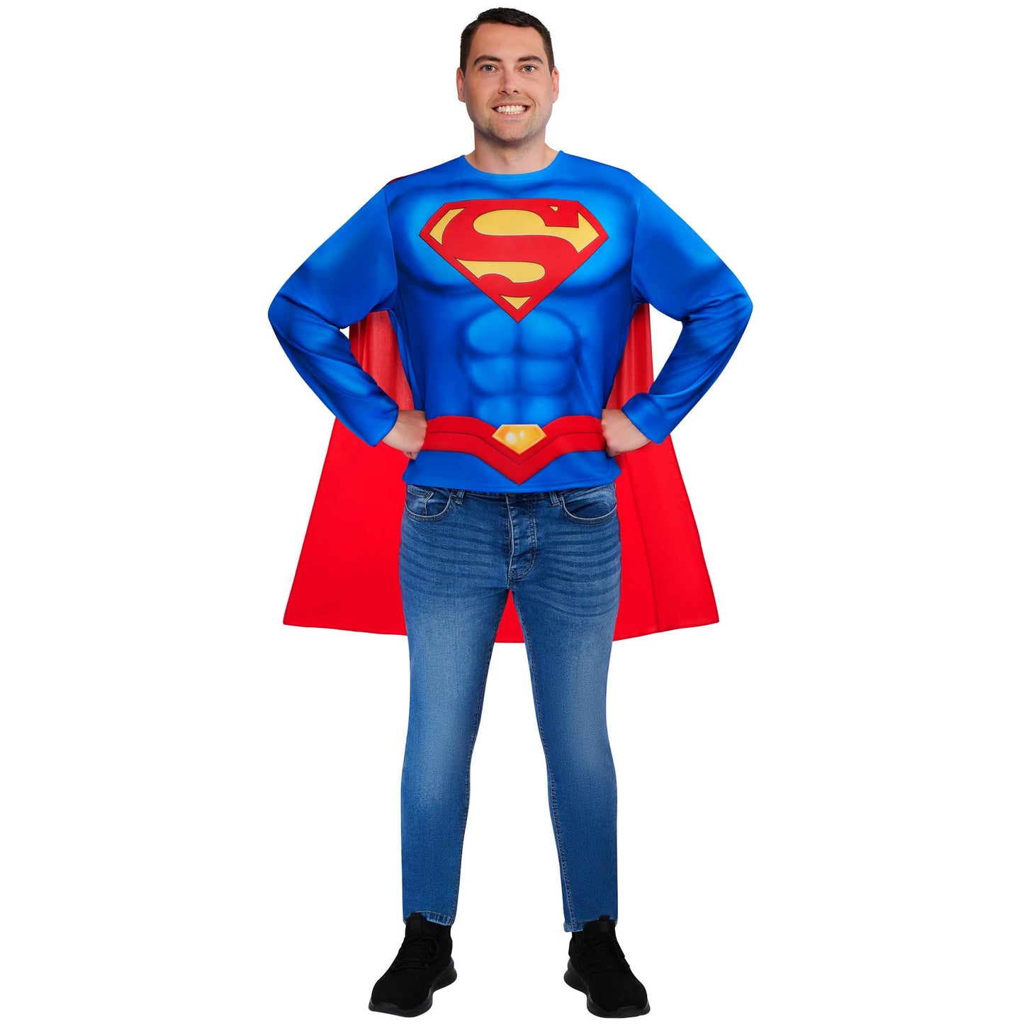 Rubes Official DC Comics Superman Top - Adult Fancy Dress