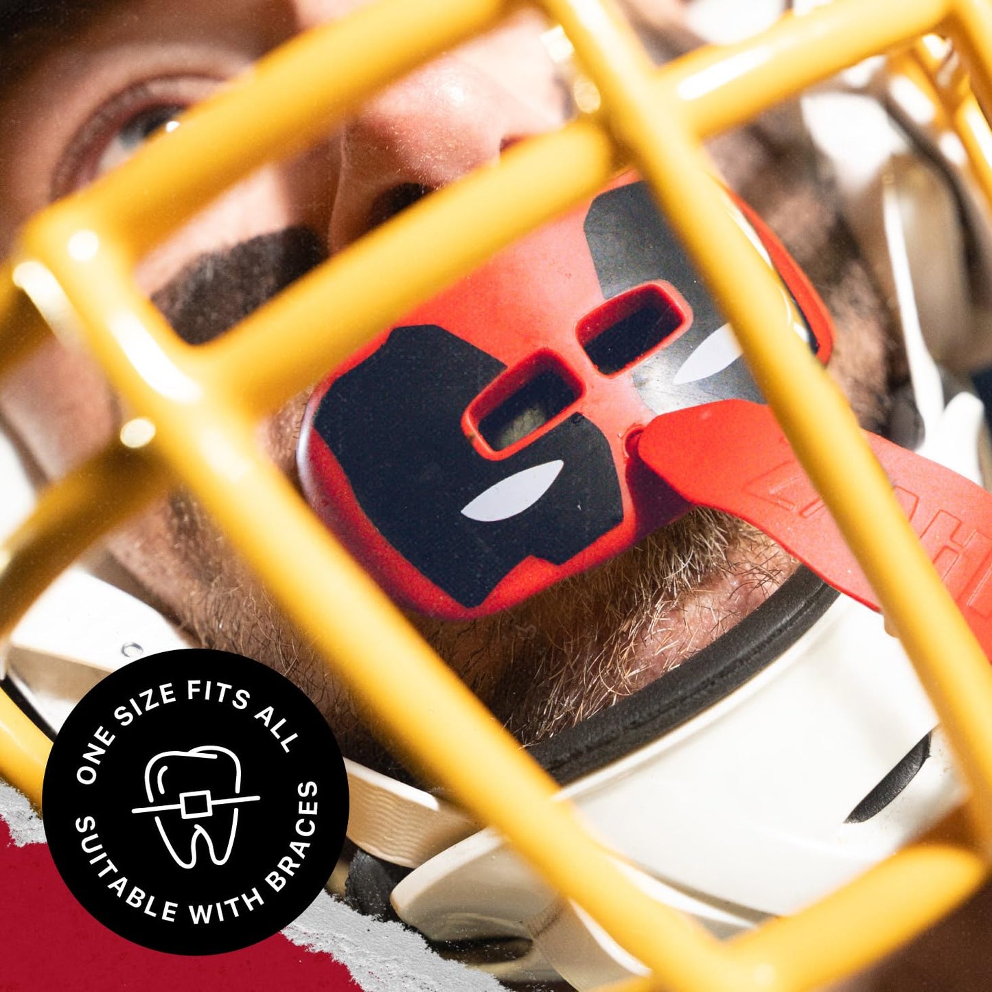 Deadpool Lip Guard - Football Mouth Guard with Detachable Strap
