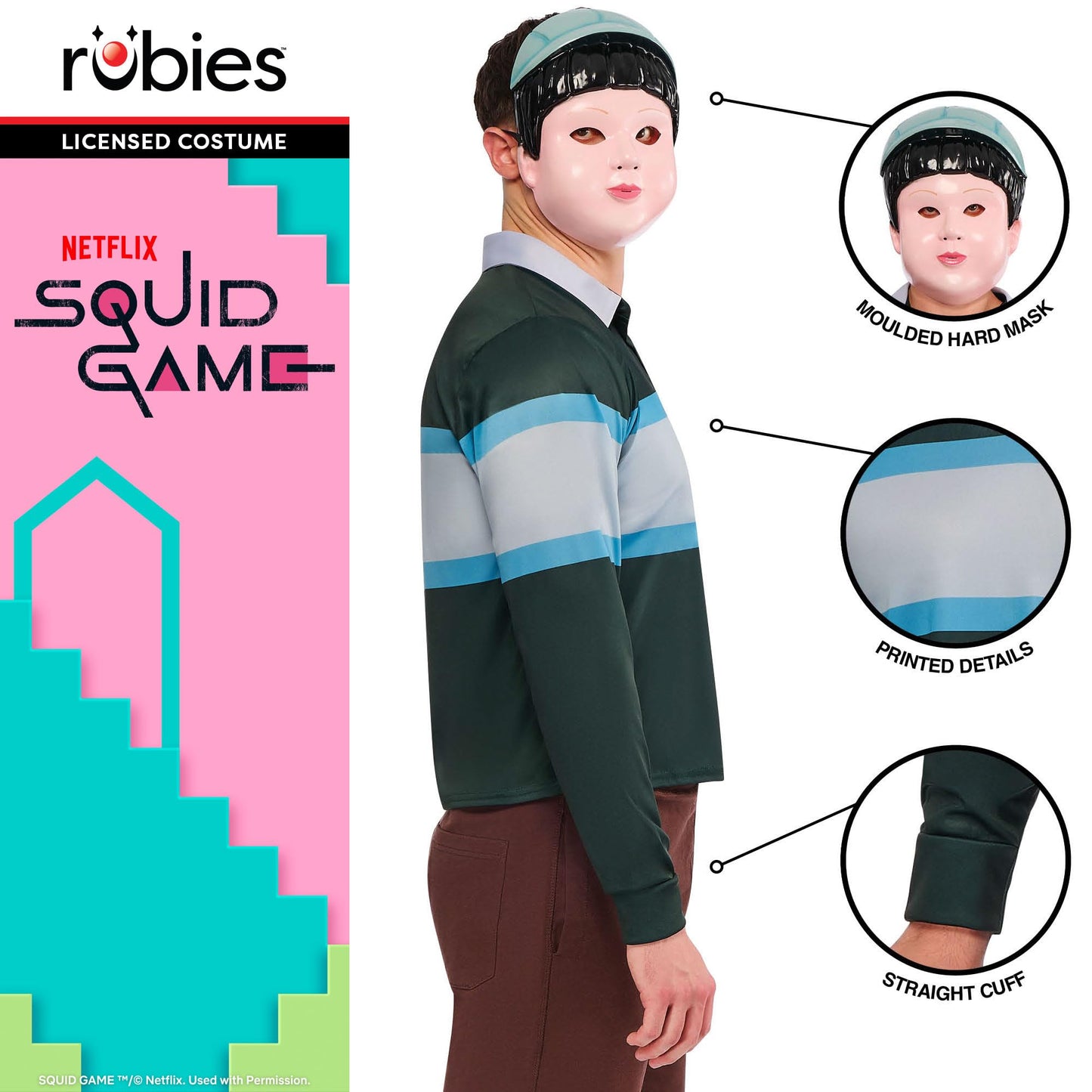 Rubies Official Squid Game Boy Doll Costume, Adult Fancy Dress, Size M