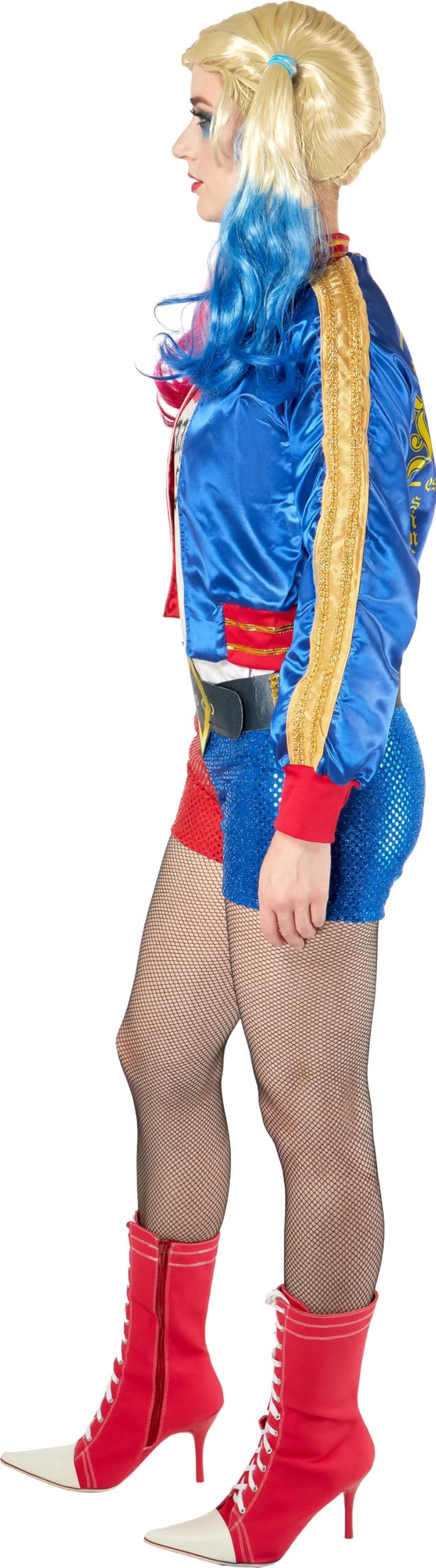 Rubie's Official Harley Quinn Ladies Fancy Dress Halloween Suicide Squad Womens Villain Costume, M, Multi