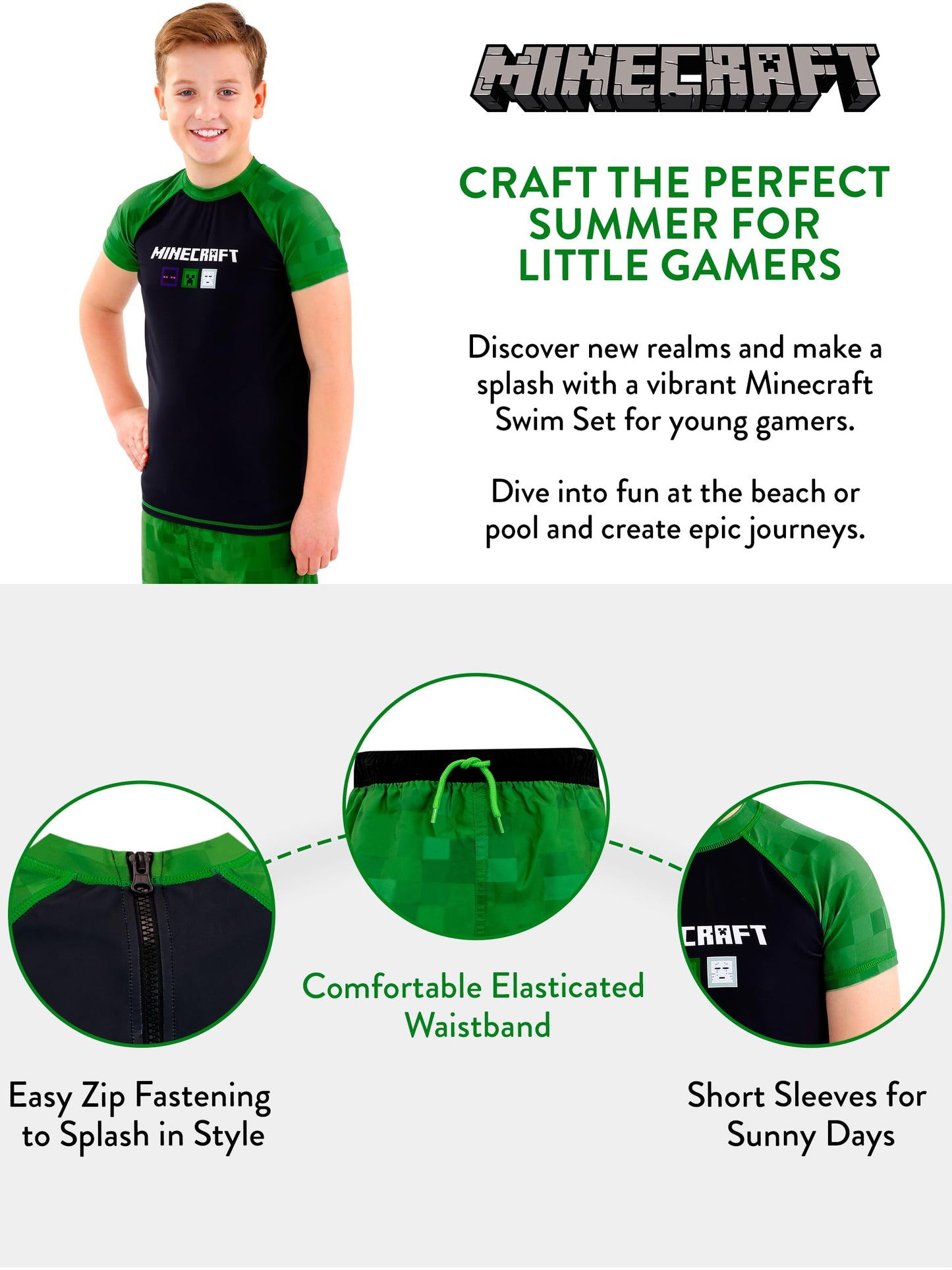 Swim Shorts Set - Boys Swim Set - Gaming Boys Swimming Costume (image 3)