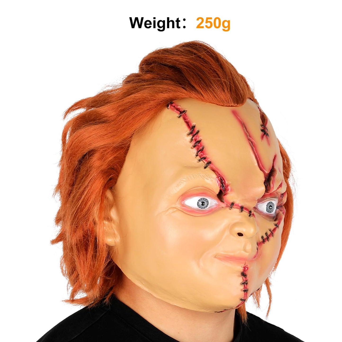 Infinity Gauntlet Chucky Mask Creepy Chucky Full Head Mask with Hair Scream Realistic Cosplay Mask Halloween Kills Mask for Adults