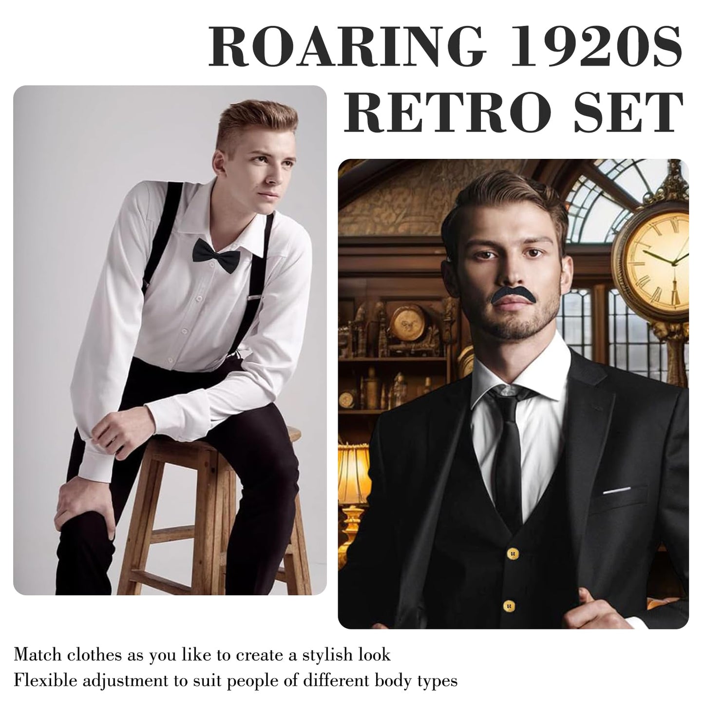 1920s Mens Costume 1920s Accessories for Men Gatsby Accessories Men
