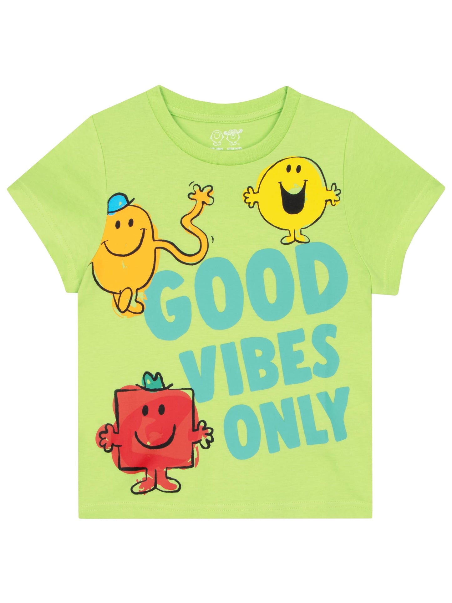 Mr. Men Little Miss Boys Tshirt | Mr Men Kids Tshirt | Cotton Short Sleeve T Shirt for Boys | Green 5-6 Years