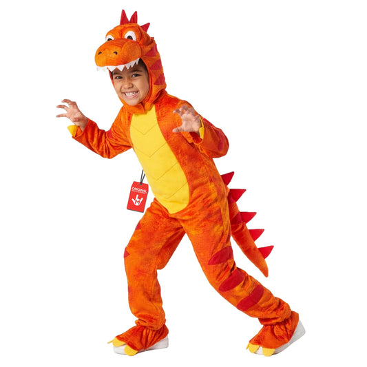 Morph Kids Dinosaur Costume, Orange Dinosaur Costumes Kids, Dragon Costumes Boys, World Book Day Costumes for Boys 4-6 Years