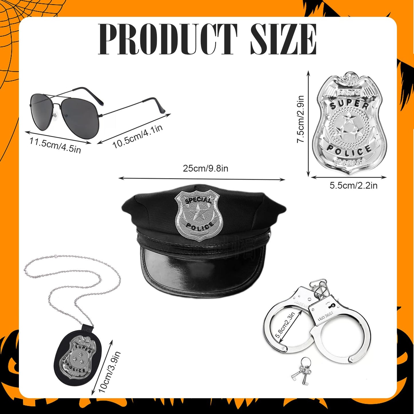 Adult Police Officer Costume Set - Halloween Police Shirt