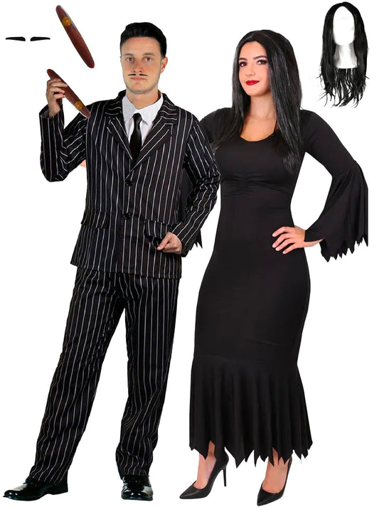 Adults Halloween Couples Costume - L + L - Pinstripe Suit Jacket