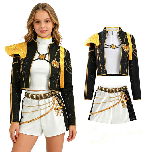 Women Anime Cosplay Costume Black Uniform Stage Outfits Set