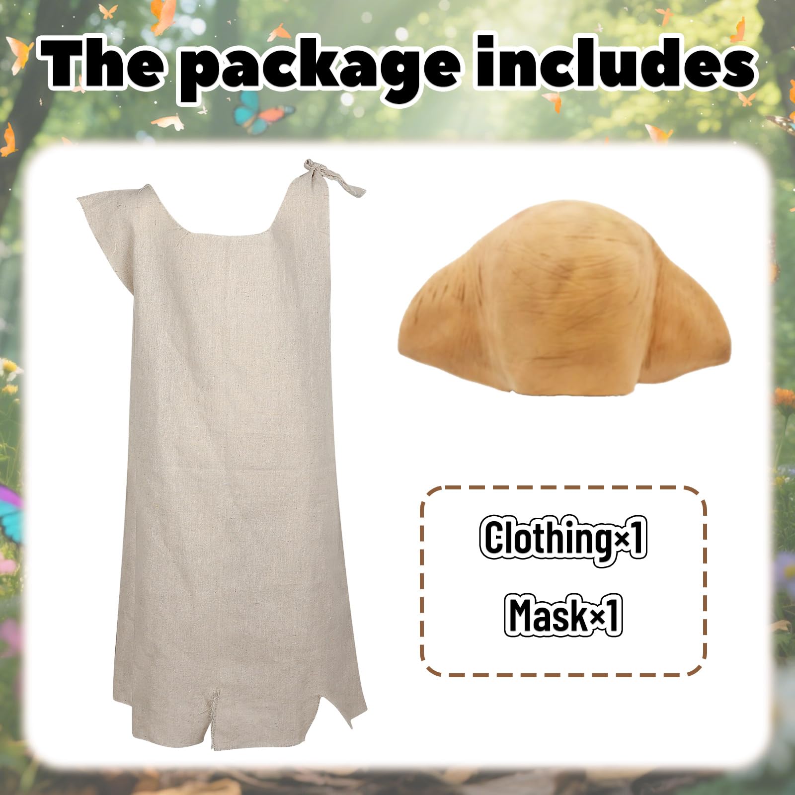Magic House Elf Costume Mask for Adults Kids - House Servant Fancy (image 3)