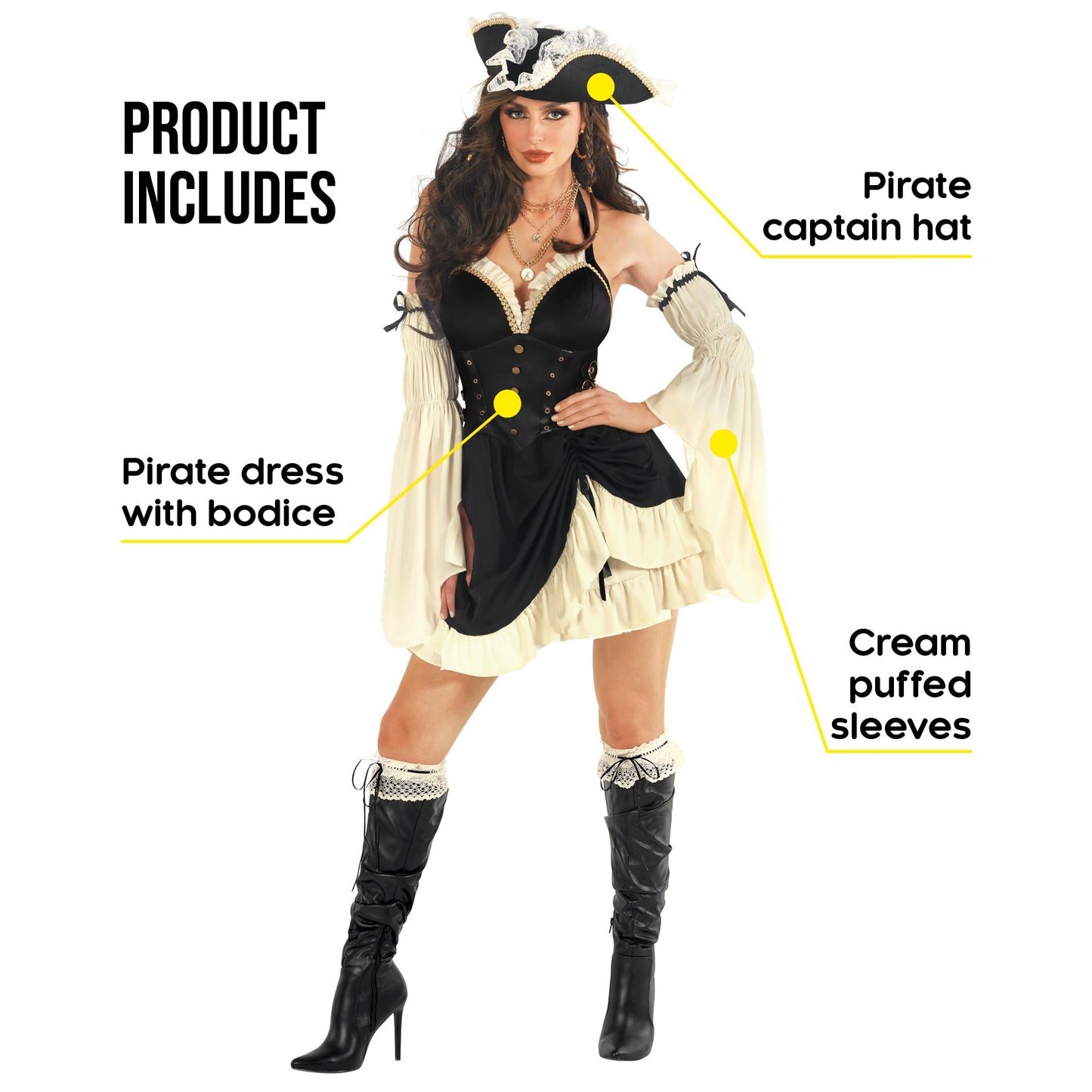 Pirate Costume Adult Women - Womens Pirates Costume - Pirate Dress (image 7)