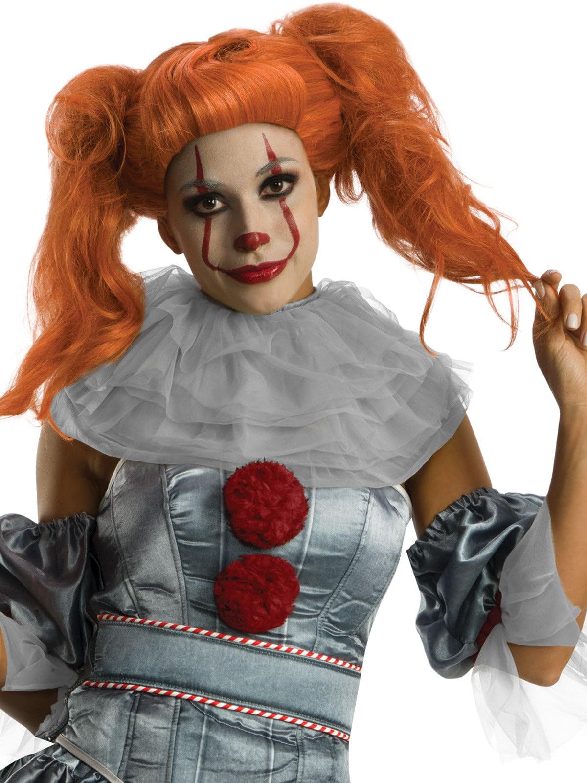 Rubies Official Pennywise IT Clown Ladies Costume, Deluxe Adult Pennywise Film, Ladies Size Large