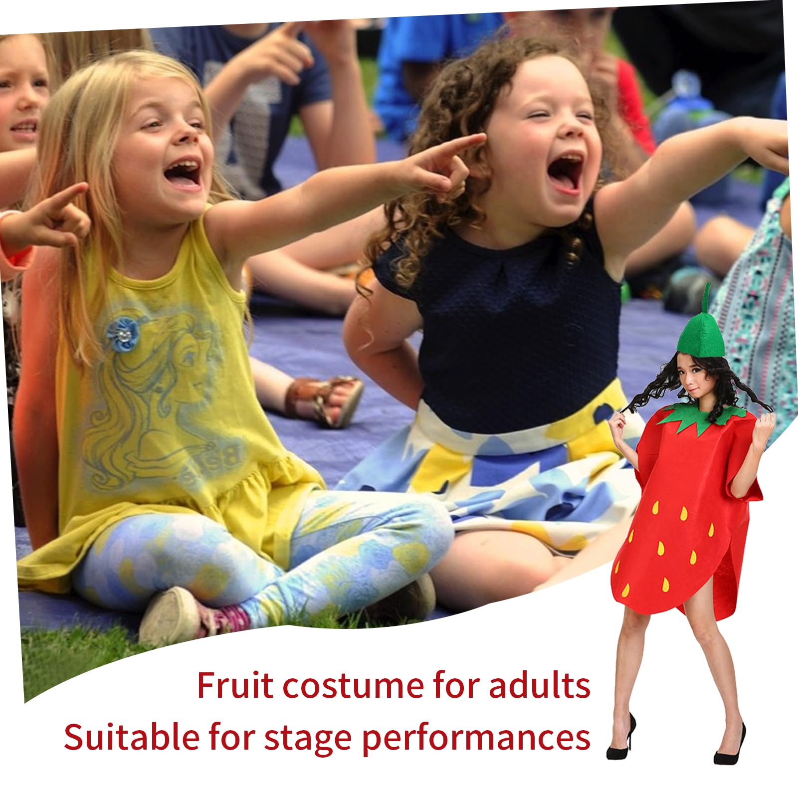 Strawberry Costume for Adults - Funny Fruit Cosplay Outfit (image 3)