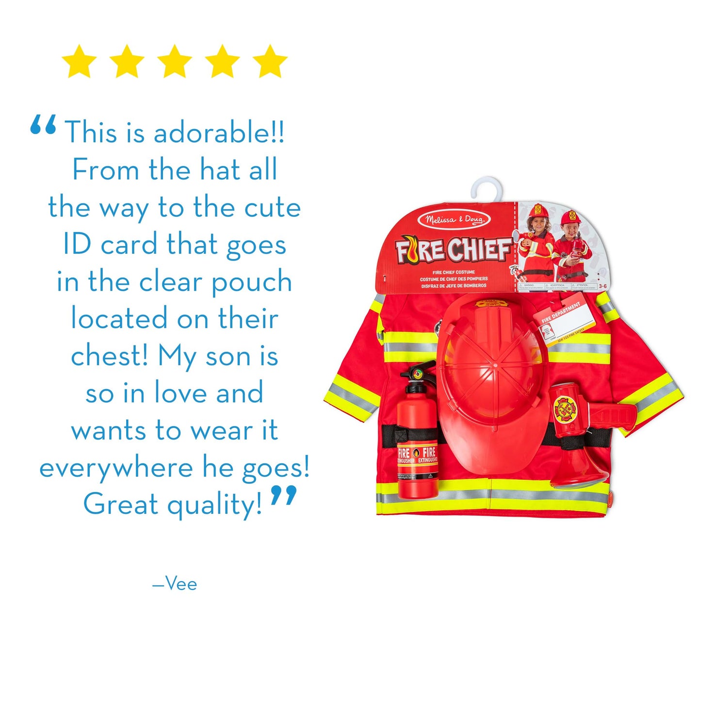 Fire Chief Role Play Costume Set: Fire Chief Role Play Costume Set