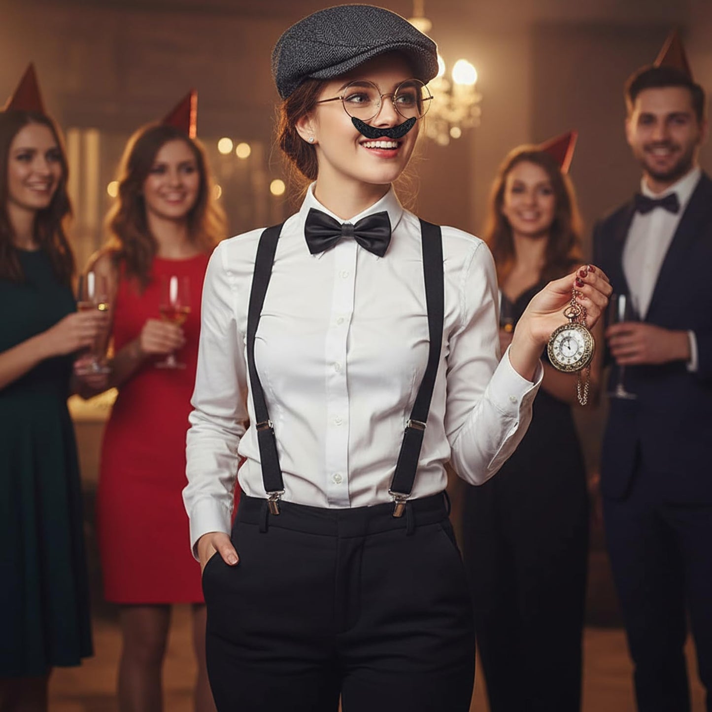 20s Costume Men's Accessories - Mafia Peaky Blinders Gatsby