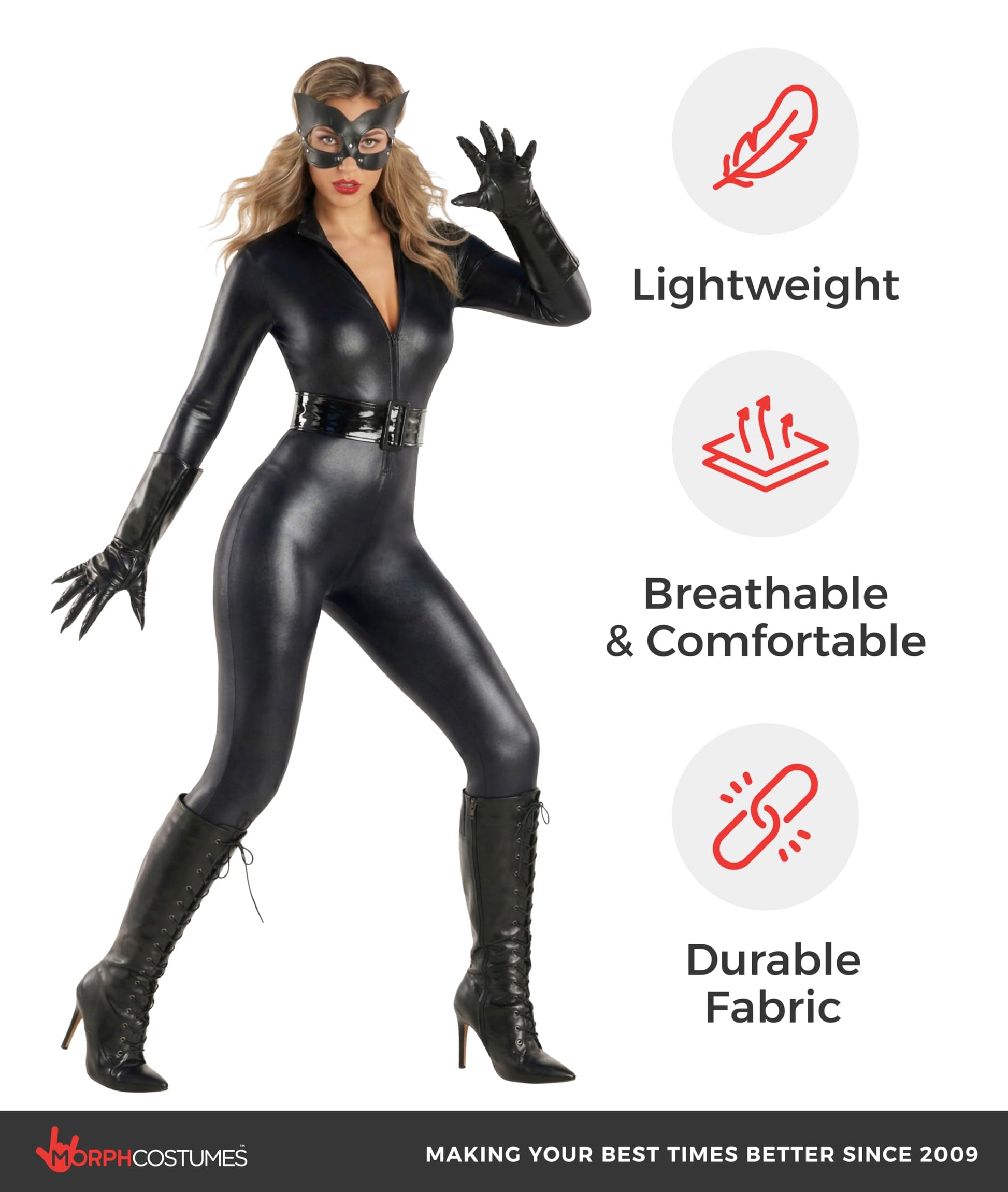 Black Cat Costume Adult - Black Catsuit for Women - Cat Costumes (image 7)